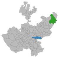 Location of the municipality in Jalisco