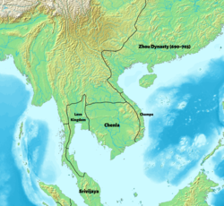 700 CE இல் தென்கிழக்காசியாவின் பிரதான நிலப்பகுதி