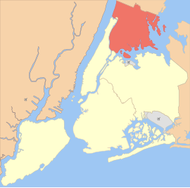 Poloha Bronxu v New Yorku