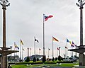 The National and State flags at Putra Square.