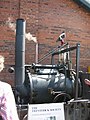 Image 36A replica of Richard Trevithick's 1801 road locomotive 'Puffing Devil' (from History of the automobile)