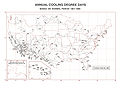 USA: Kühlgradstunden, Basis 65 °F (18,3 °C, Werte 500 bis 4000 Kühlgradstunden)