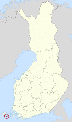 Location of Föglö in Finland