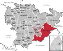 Geislingen an der Steige - Localizazion