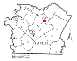 Vị trí trong Quận Fayette, Pennsylvania