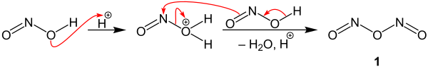 Erster Teil des Reaktionsmechanismus der Pschorr-Cyclisierung