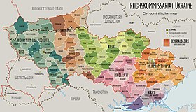 Райхскомісаріату Україна: історичні кордони на карті