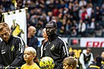 Larsson och Enoch Kofi Adu inför en AIK-match