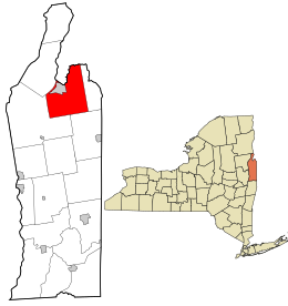 Location in Washington County and the state of New York.