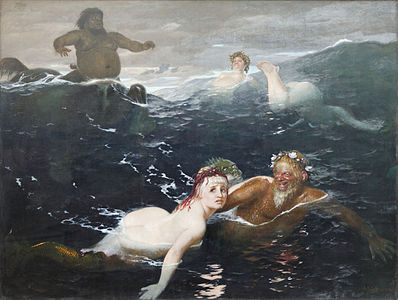 Dans le jeu des vagues (1883).