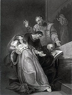 Гравюра с изображением Элизабет Бартон, вероятно, выполнена Томасом Холлоуэем по мотивам картины Генри Трешама и взята из книги Дэвида Юма «История Англии» (1793–1806).