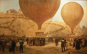 Avec Jules Didier, Départ de Gambetta en ballon Place Saint-Pierre le 7 octobre 1870, Paris, musée Carnavalet.