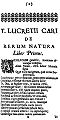 Edició moderna de De rerum natura de Lucreci.