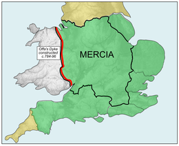 Regno di Mercia - Localizzazione