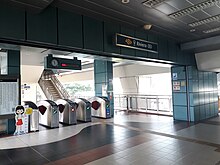 View of the concourse with faregates separating the paid and unpaid areas.