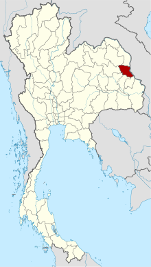 Map of Thailand highlighting Mukdahan province