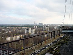 Tsjernobyl vanaf Pripjat