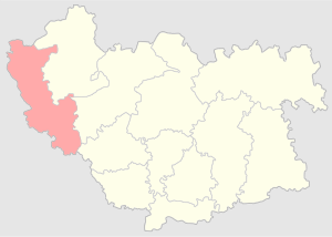 Владимир-Волынский уезд на карте