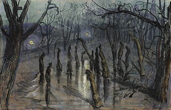 Parc Planty de Cracovie, la nuit, 1898-99.