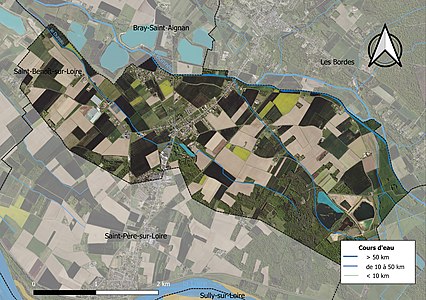 Carte orthophotographique de la commune en 2016.