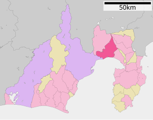 Lage Fujis in der Präfektur