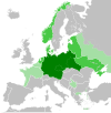 Wilayah kekuasaan Jerman pada puncak kejayaannya pada masa Perang Dunia II (akhir 1942)