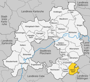 Poziția localității Heimsheim