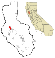 Location within Lake County and the state of California