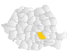 Bản đồ Romania thể hiện huyện Prahova