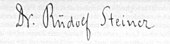signature de Rudolf Steiner