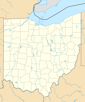 Менсфілд. Карта розташування: Огайо
