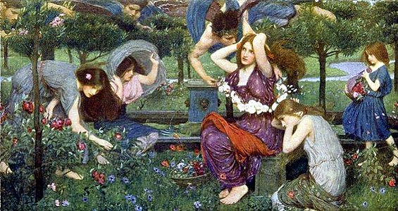 Flora and the Zephyrs John William Waterhouse (1898)
