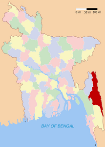 Distretto di Rangamati – Localizzazione