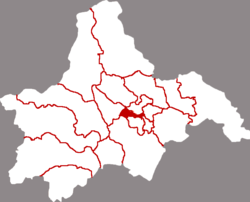 Location of Jinjiang in Chengdu