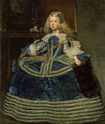 Infanta Margarita Teresa con vestido azul