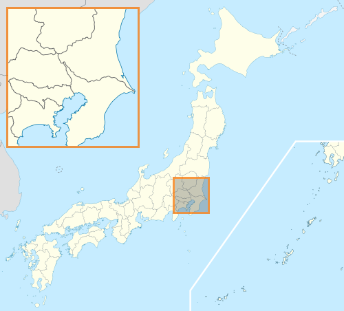 日本女子プロサッカーリーグの位置（日本と東京近郊内）