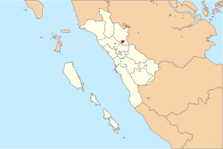 Location within West Sumatra