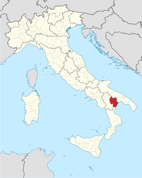 Localisation de Province de Matera