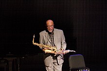 Lake taking a bow at Other Minds in San Francisco, 2016