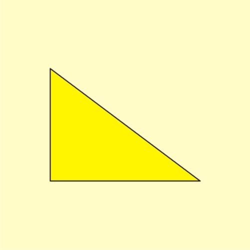 animation showing a right triangle being duplicated and rearranged in a way that illustrates the Pythagorean theorem