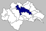 Map of Sisak within Sisak-Moslavina County