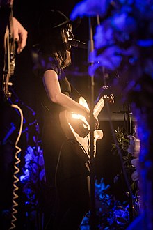 Fink performing with Azure Ray in Los Angeles, 2018. Photo by Veronika Reinert.