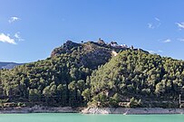 View of Guadalest from the reservoir