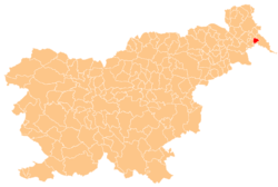 Localização do município de Velika Polana na Eslovênia