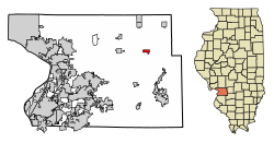 Location in Madison County, Illinois