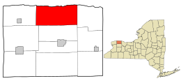 Location in Orleans County and the state of New York.