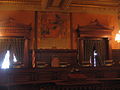 Peinture dans la chambre de la Cour suprême du Pennsylvania State Capitol à Harrisburg, Pennsylvanie, États-Unis.