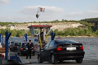 Ferry in Kazimierz Dolny-Janowiec (Poland – Vistula river)