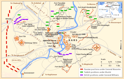 Planul Asedilui Karsului de către trupele rusești, 1855