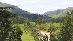 A view of Kaziba Chiefdom hills landscape